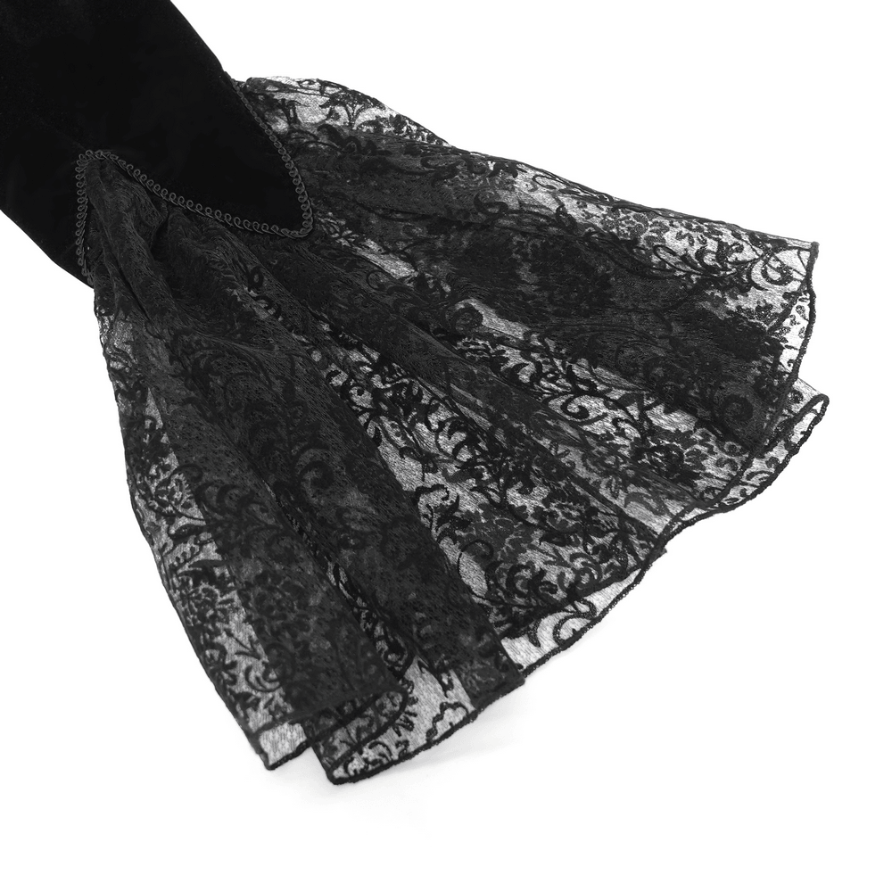 Women's Gothic Lace Bell Sleeve Tailcoat Jacket