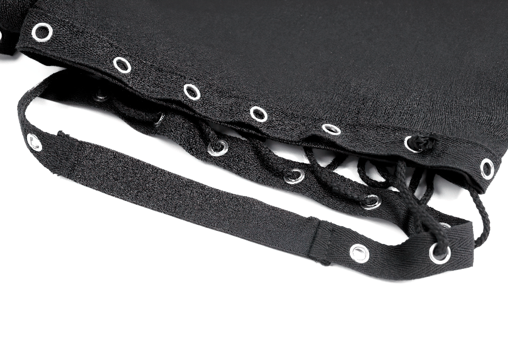 Women's Gothic Lace-Up Cutout High-Waist Shorts