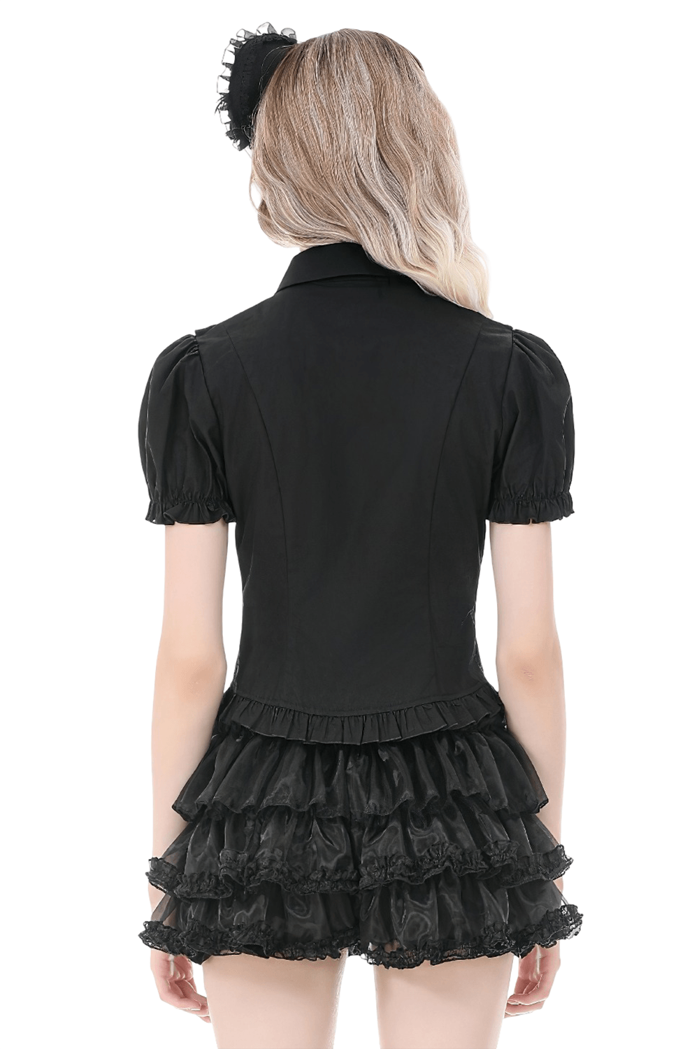 Women's Gothic Ruffle Puff Sleeved Victorian Blouse