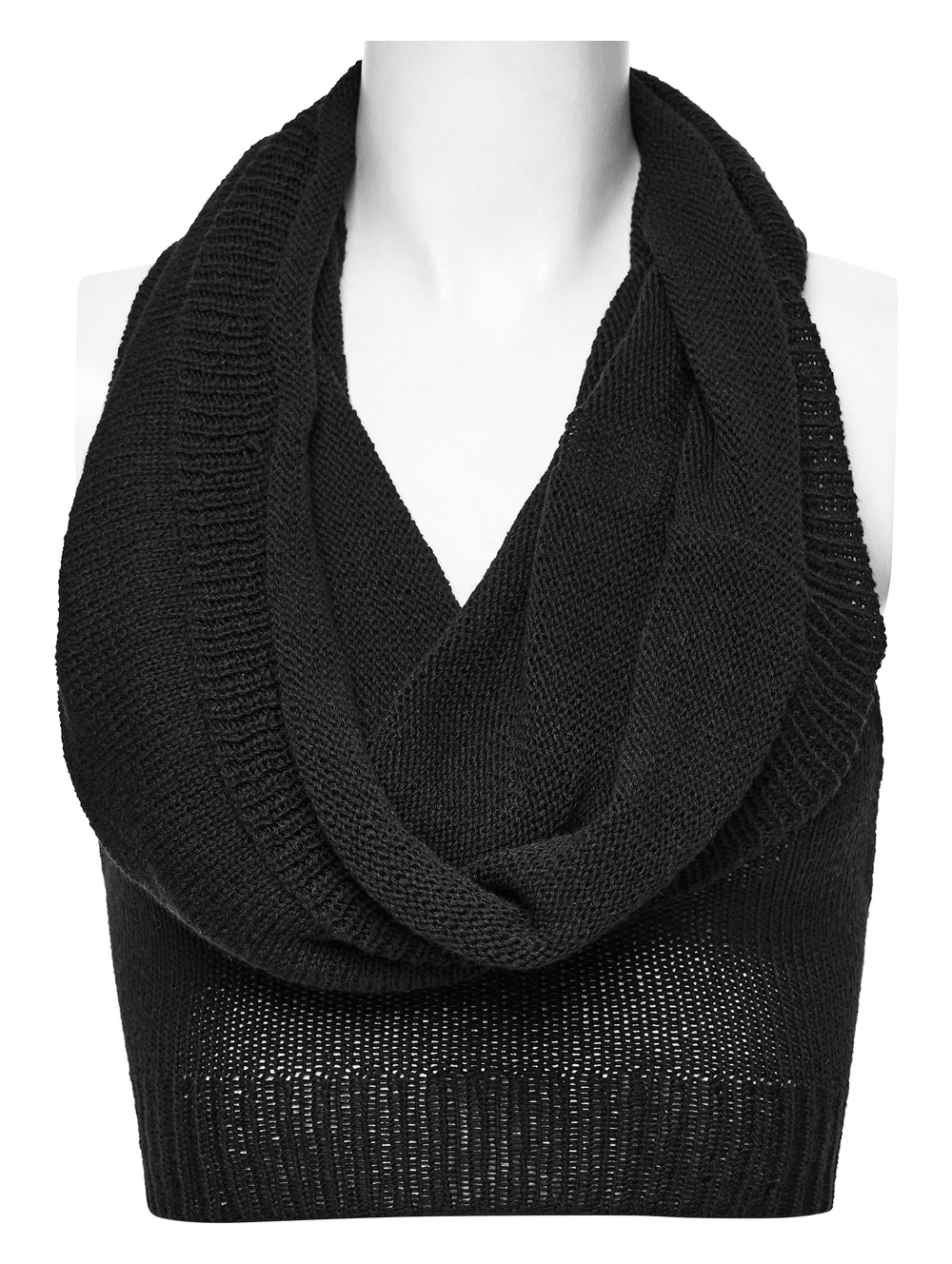 Women's Gothic Wasteland Hooded Knit Crop Top
