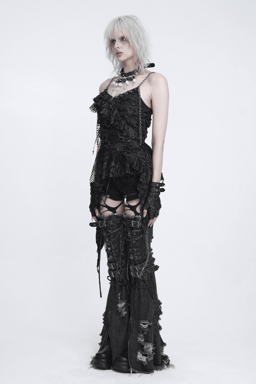 Women's Gothic Wasteland Top with Chain Straps