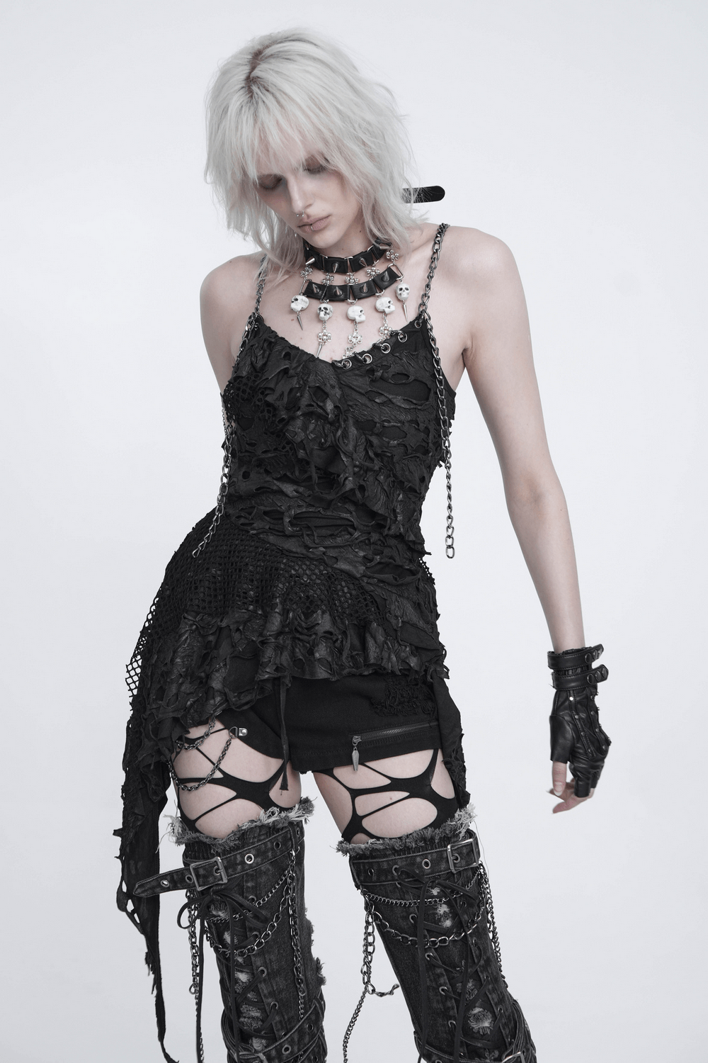 Women's Gothic Wasteland Top with Chain Straps
