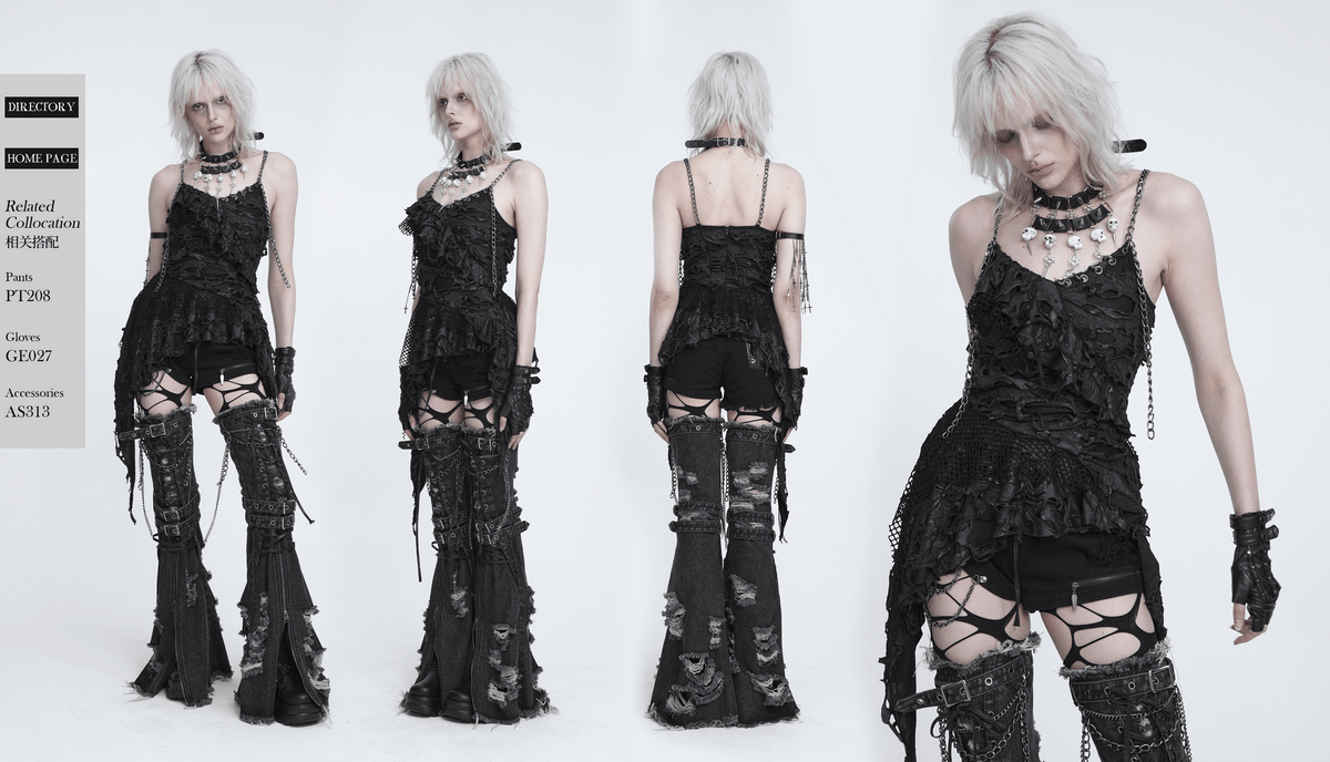 Women's Gothic Wasteland Top with Chain Straps