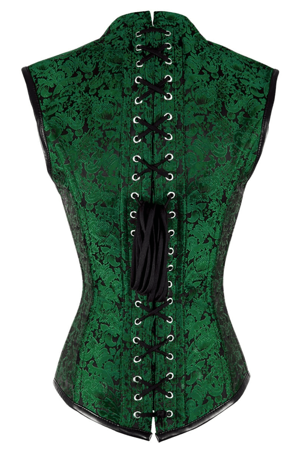 Women's Green Steampunk Underbust Corset With Straps