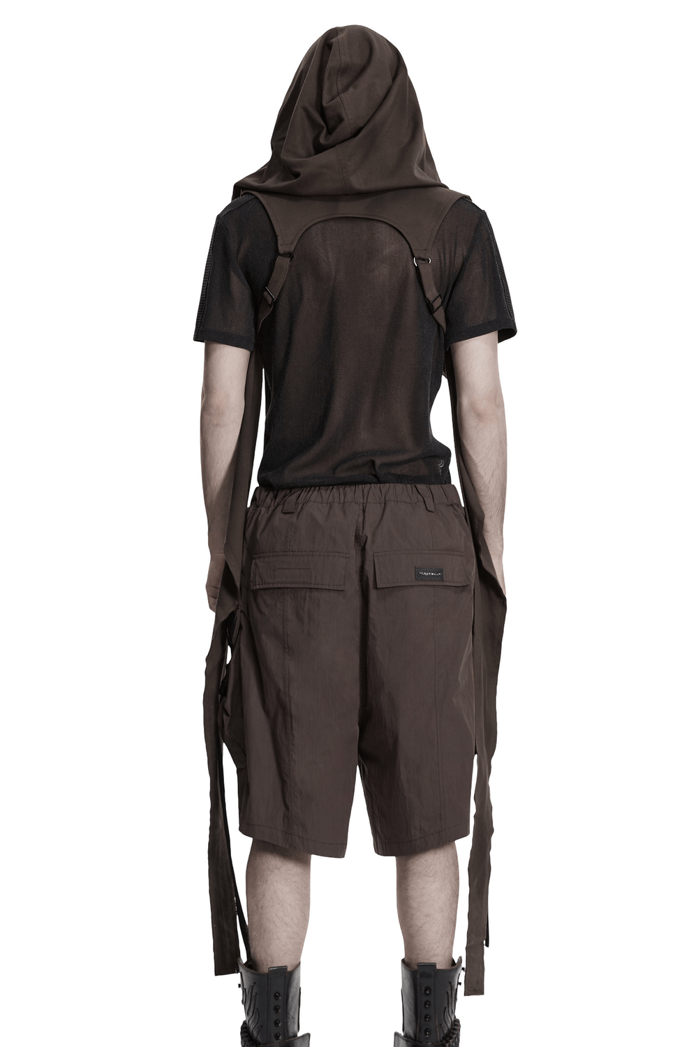 Womens Post Apocalyptic Hooded Sleeveless Cape Vest