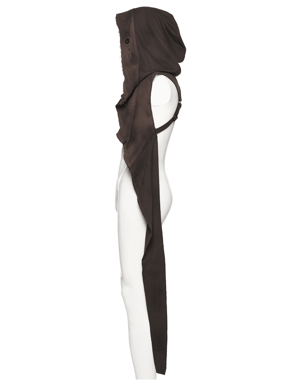 Womens Post Apocalyptic Hooded Sleeveless Cape Vest