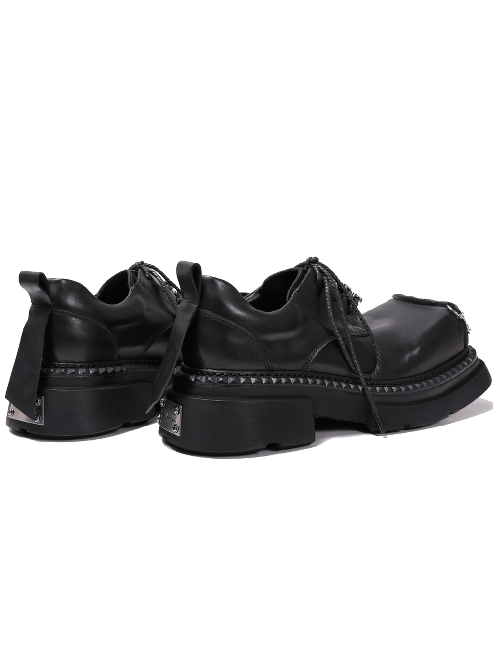Women's Punk Derby Shoes with Metal Toe Hardware