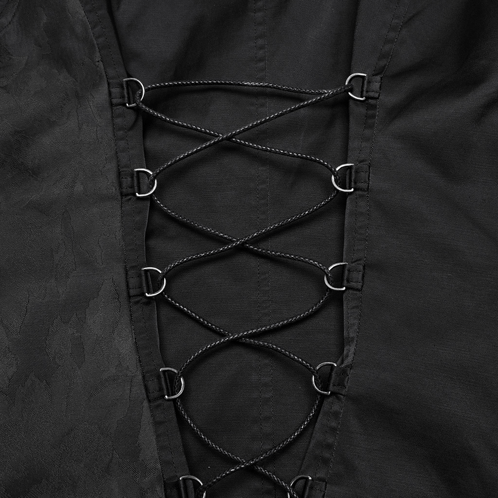 Women's Steampunk Asymmetric Waistcoat with Chain Detail