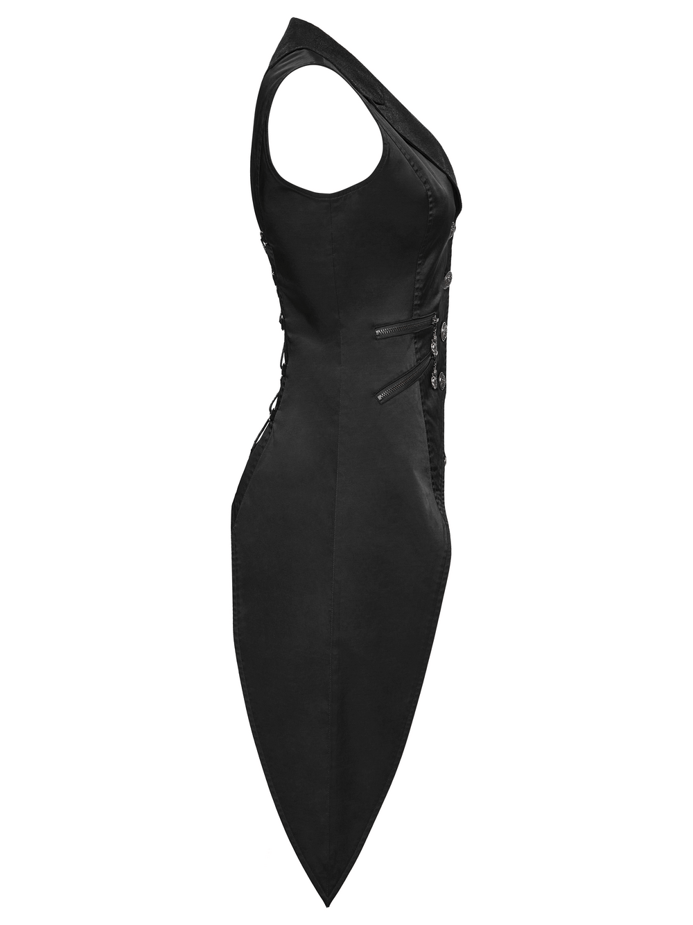 Women's Steampunk Asymmetric Waistcoat with Chain Detail