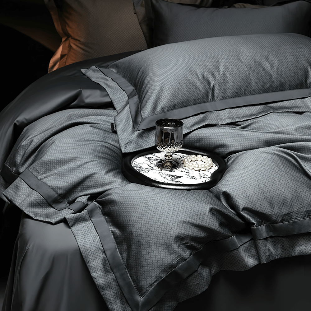 1000TC Egyptian Cotton Satin Bedding Set with Duvet