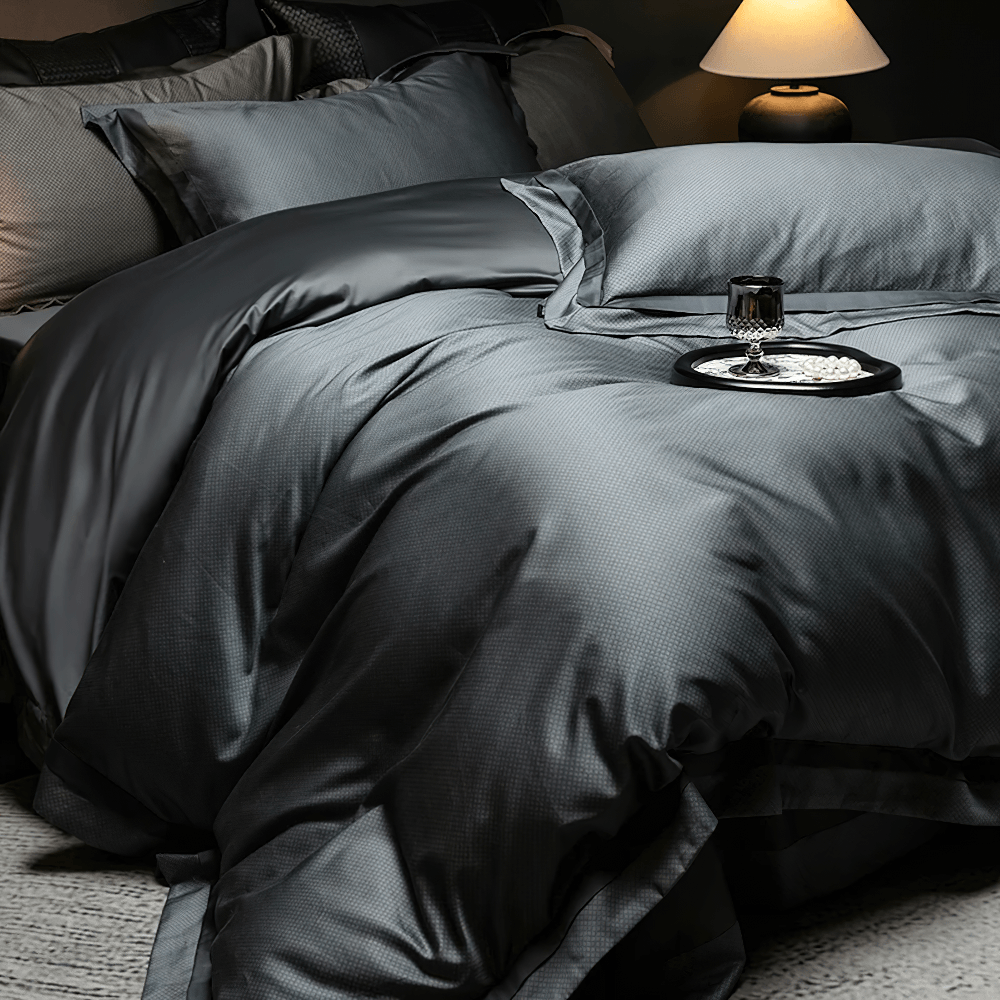 1000TC Egyptian Cotton Satin Bedding Set with Duvet