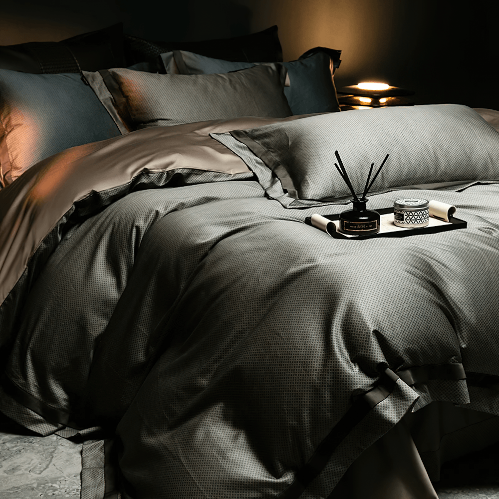1000TC Egyptian Cotton Satin Bedding Set with Duvet