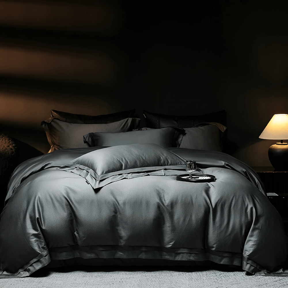 1000TC Egyptian Cotton Satin Bedding Set with Duvet