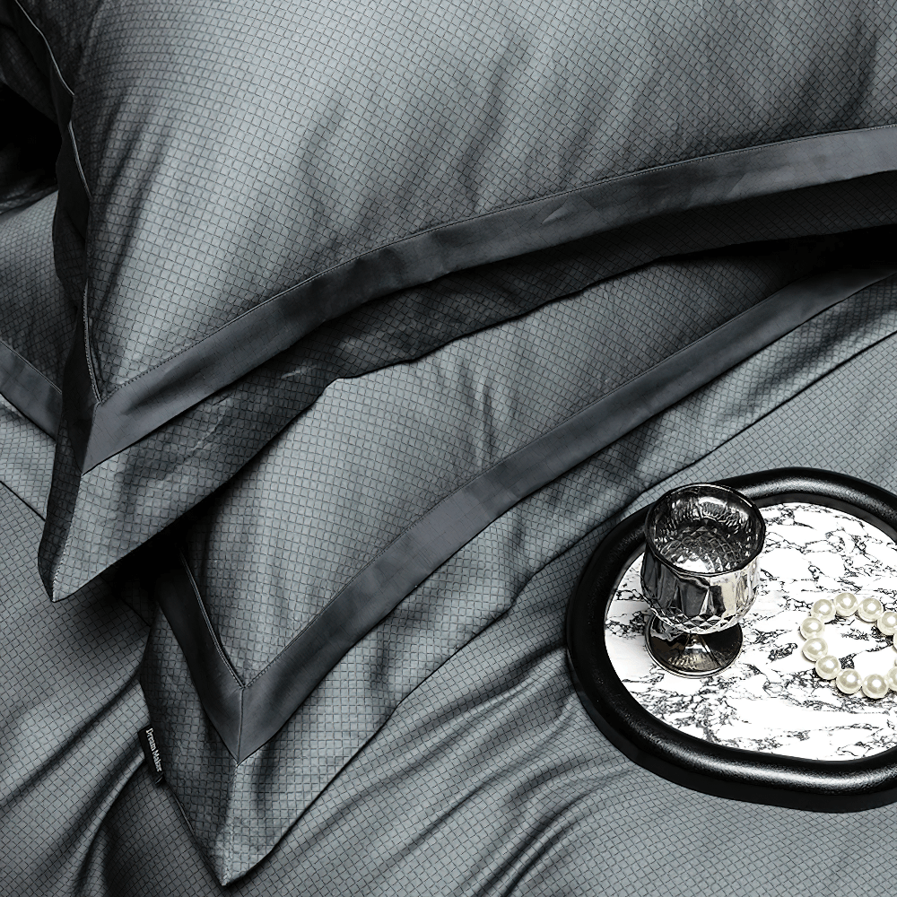 1000TC Egyptian Cotton Satin Bedding Set with Duvet