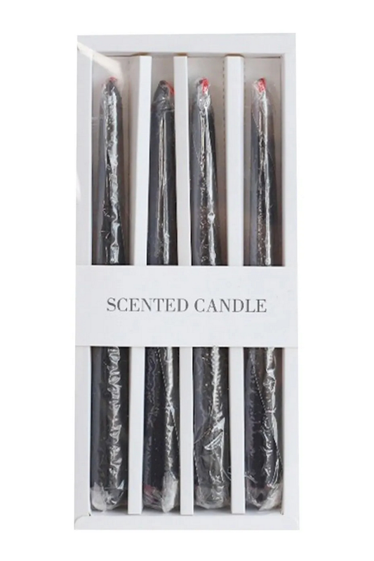 4-Pack Blood Drip Taper Candles for Gothic Decor