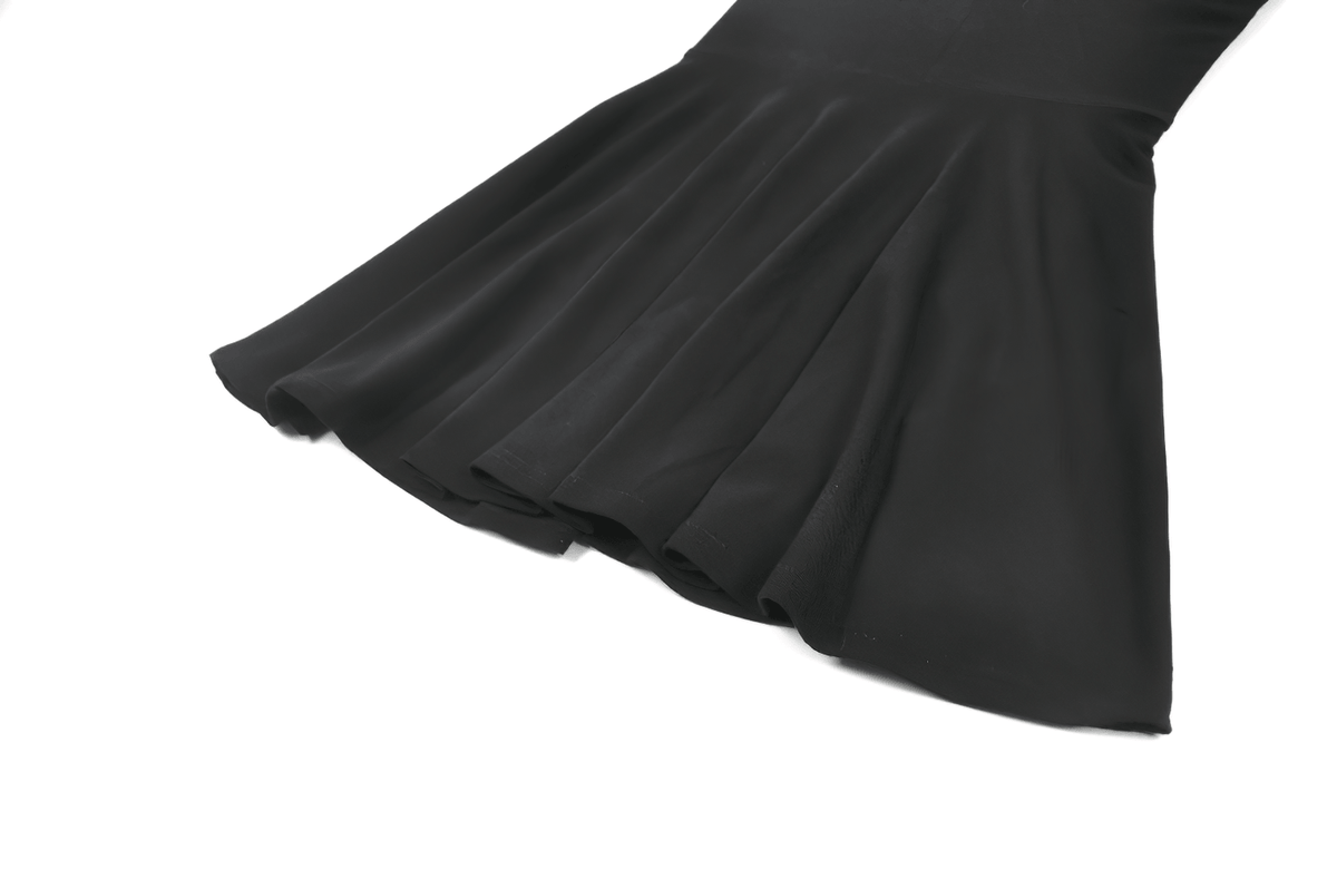 Alternative Halter Mini Dress with Cross Strap Neckline