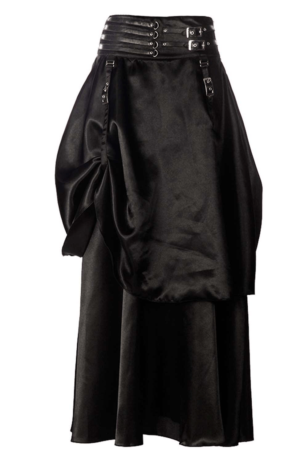 Alternative Skirt with Bustle Draping and Waist Buckles