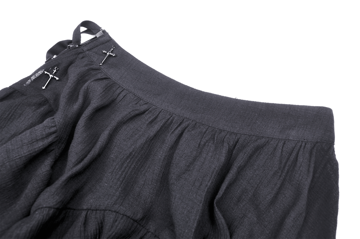 Asymmetric Layered Ruffle Skirt for Punk and Festival Look