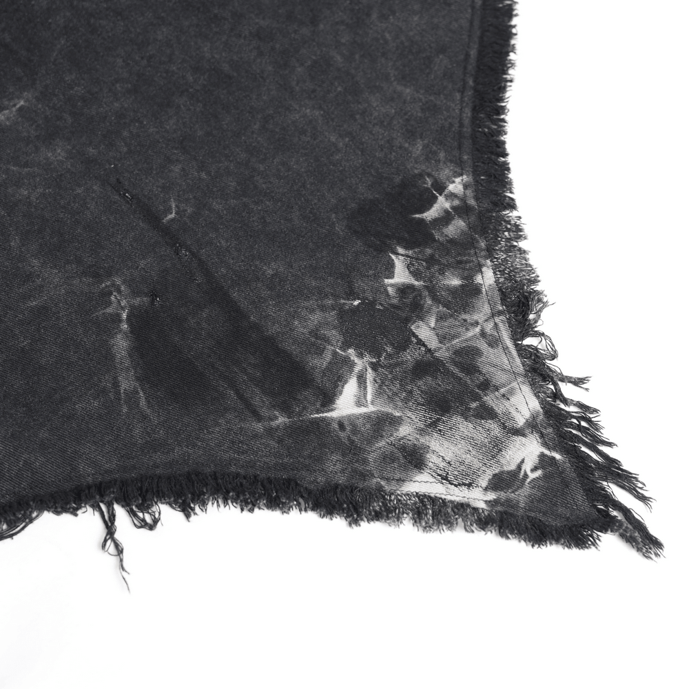 Asymmetric Skirt with Rings and Frayed Hem for Women