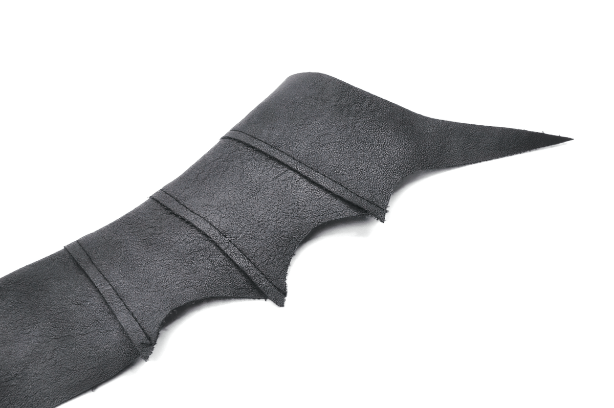 Bat Wing Faux Leather Choker Collar with Star Charm Ring