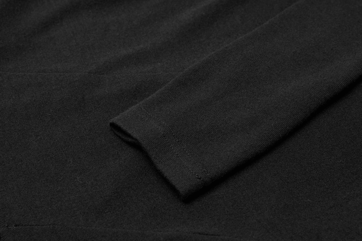Black Asymmetric Knit Dress with Sleeve Cut-Outs