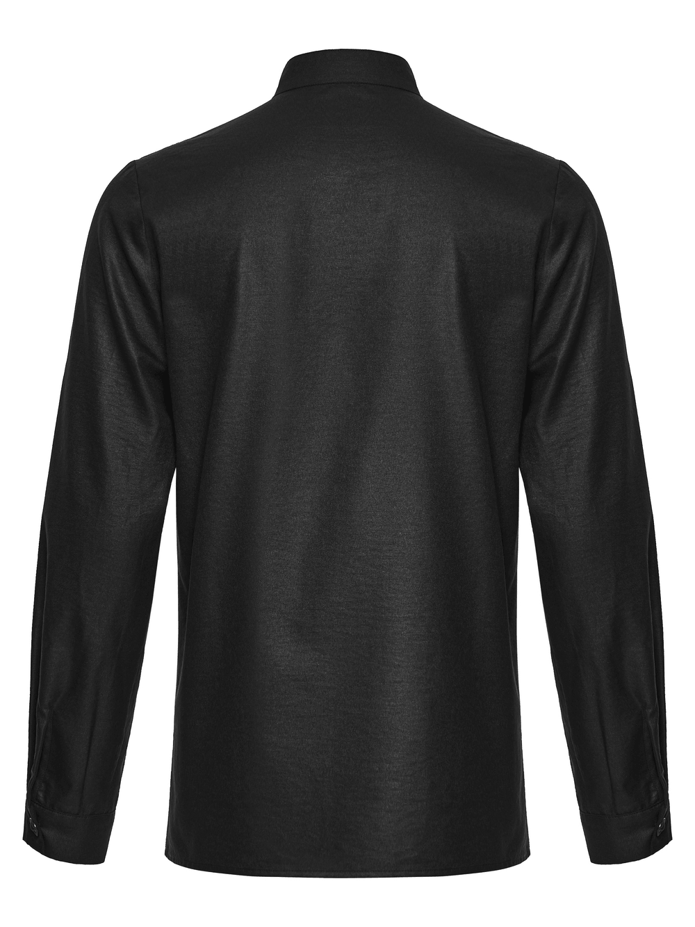 Black Asymmetric Punk Shirt with Hardware Straps
