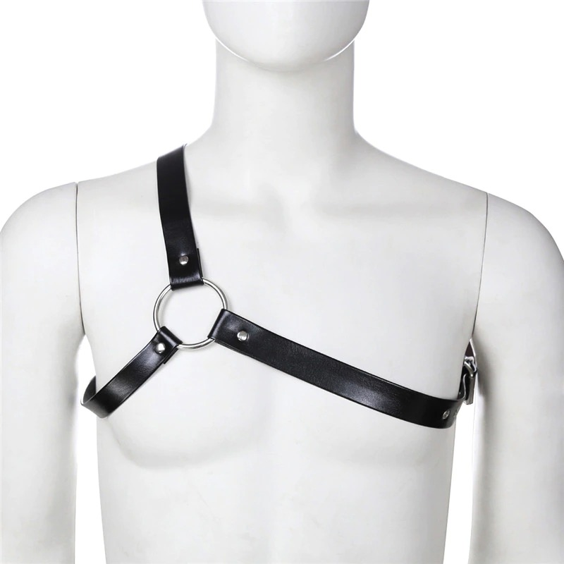 US SALE of Black Body Chest Strap Harness / Alternative Adjustable Bondage Suspenders
