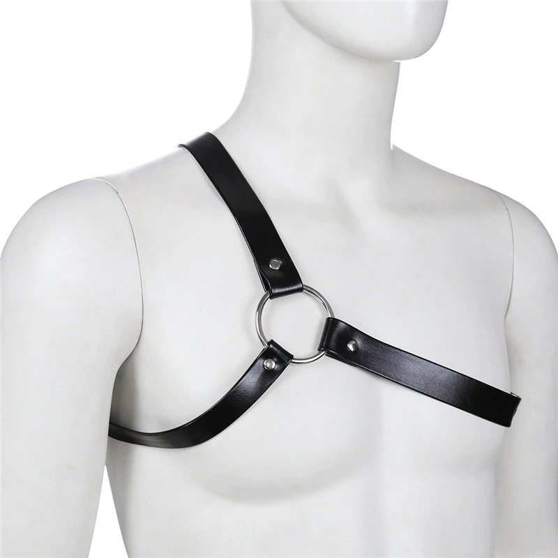 US SALE of Black Body Chest Strap Harness / Alternative Adjustable Bondage Suspenders