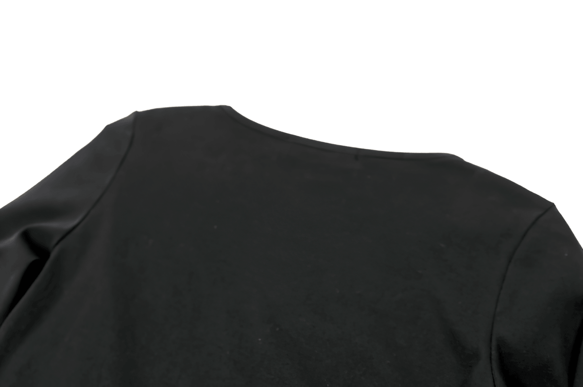 Black Buckle Strap Top with Gothic Corset Lace-Up Front