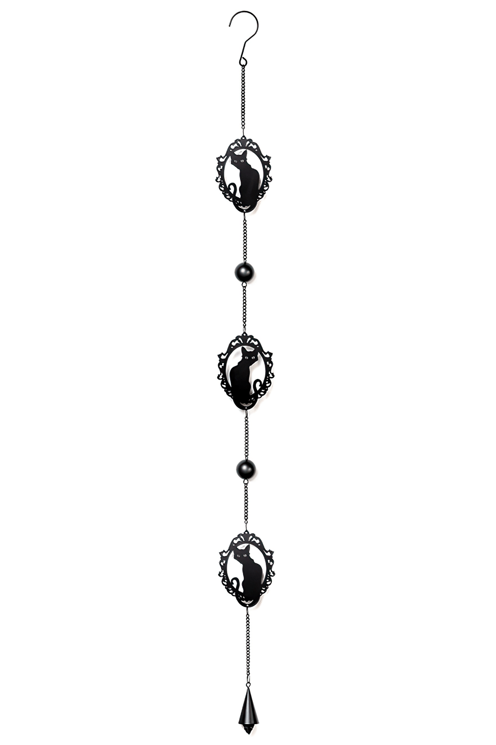 Black Cat Silhouette Hanging Decoration for Home and Garden