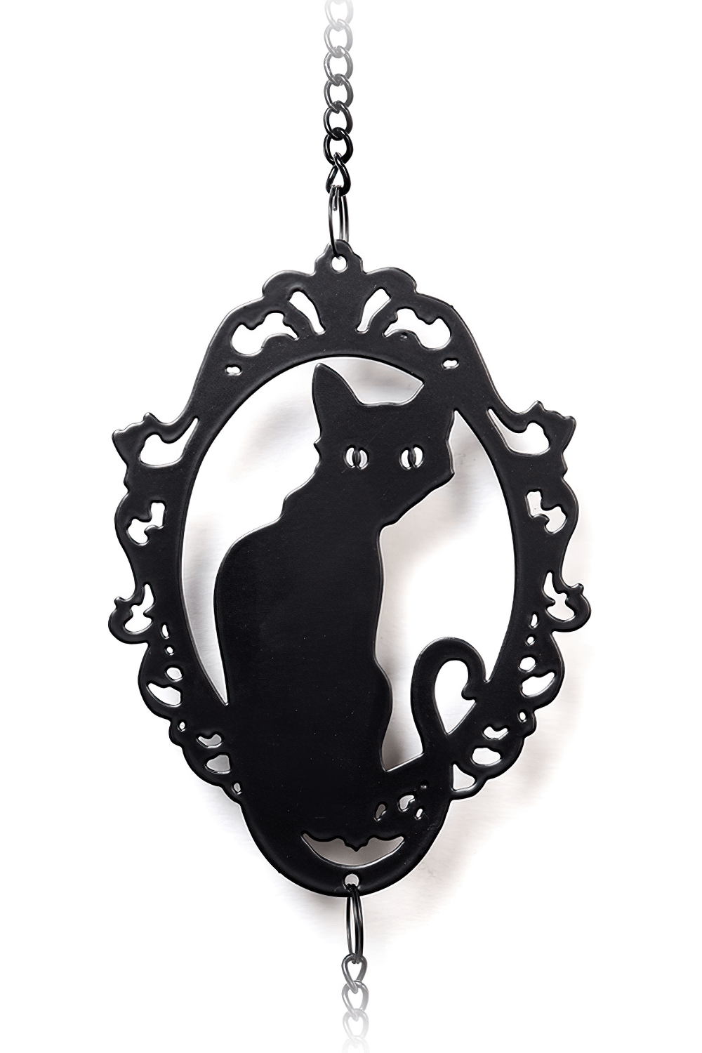 Black Cat Silhouette Hanging Decoration for Home and Garden