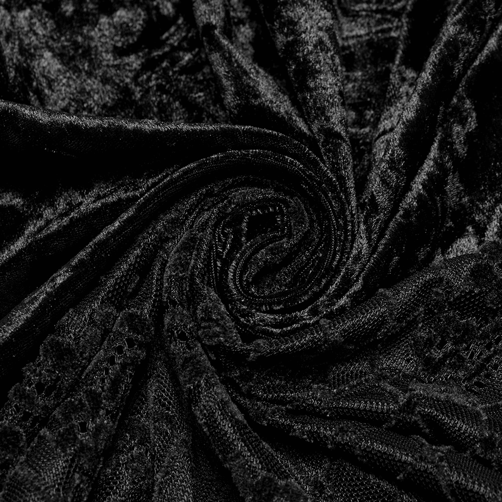 Black Elegant Lace Asymmetrical Skirt with Fishtail Design
