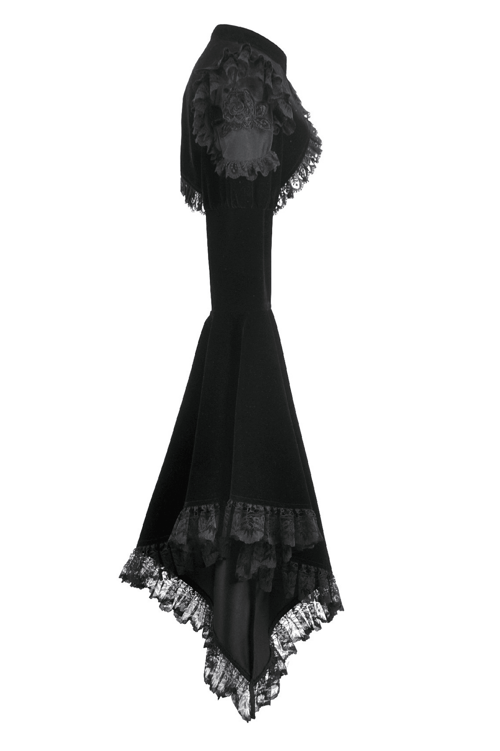 Black Gothic Lace Bolero Shrug with Bell Sleeves