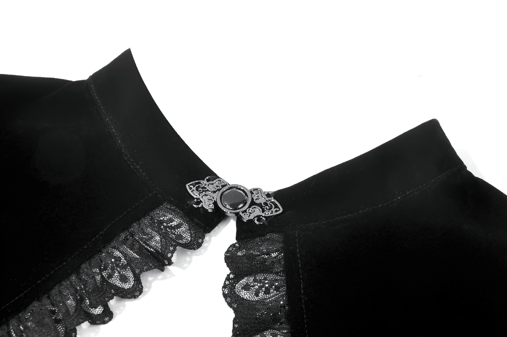 Black Gothic Lace Bolero Shrug with Bell Sleeves
