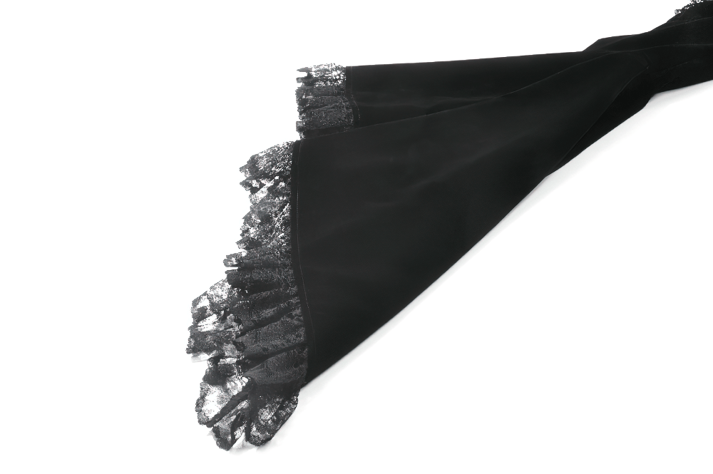Black Gothic Lace Bolero Shrug with Bell Sleeves