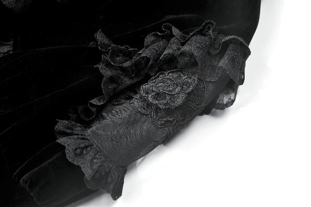 Black Gothic Lace Bolero Shrug with Bell Sleeves