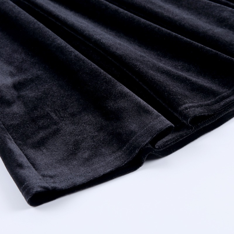 Black Gothic Mini Dress for Women / Sexy Off Shoulder Dress / Punk Rock Dress with Long Sleeve