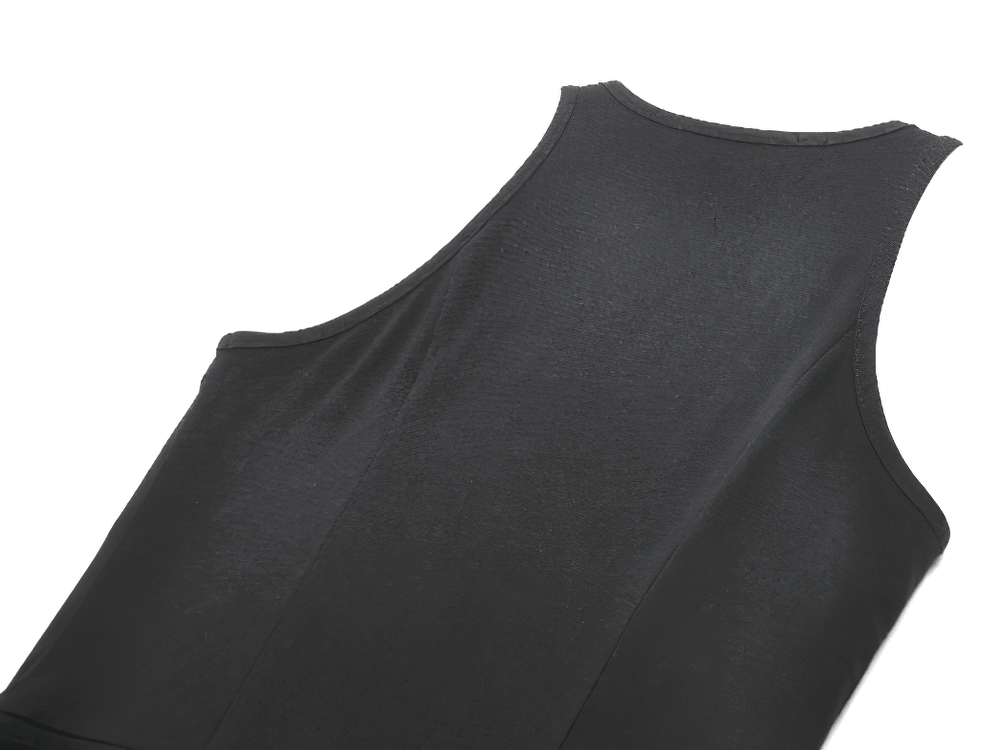 Black Gothic Mini Dress with Side Corset Lacing