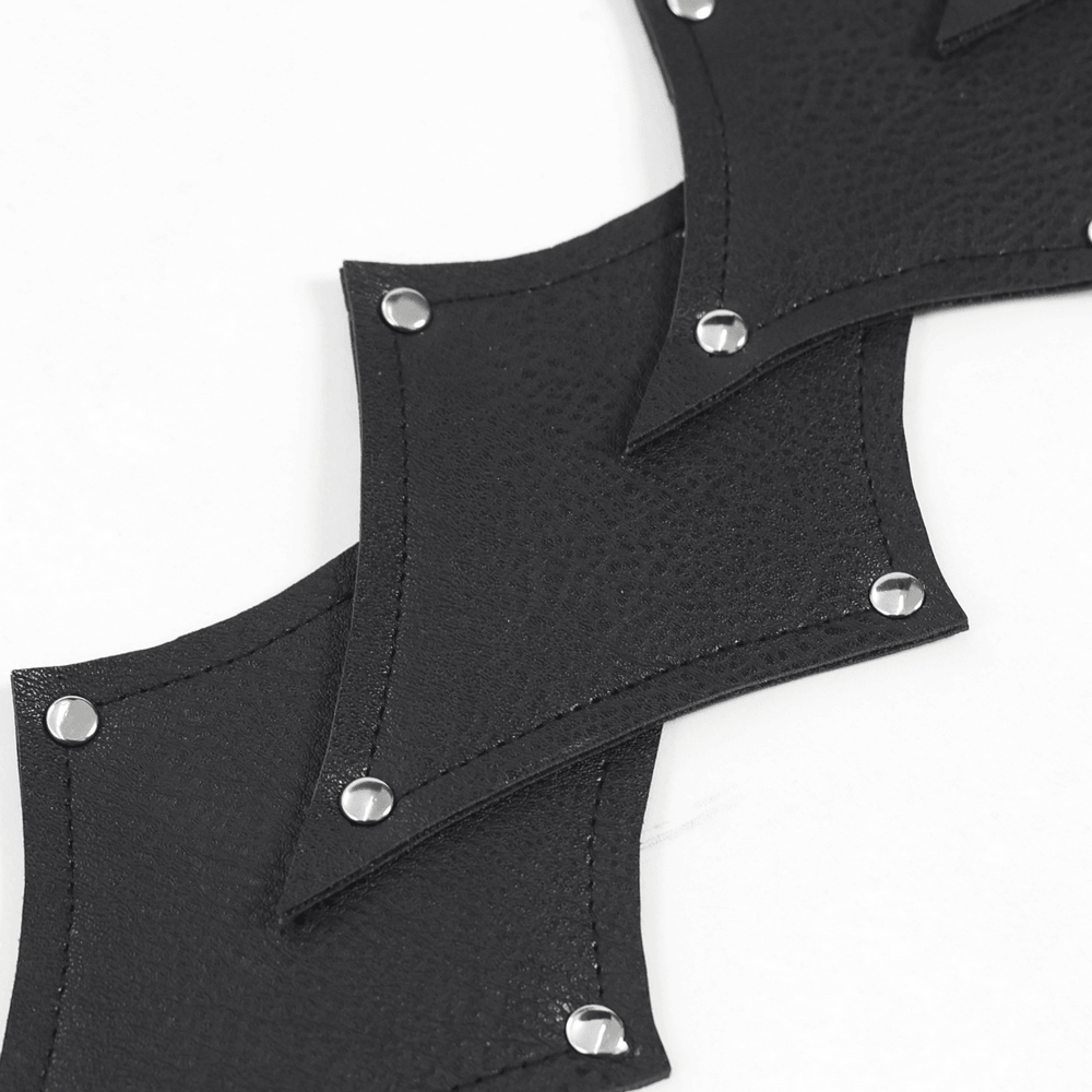 Black Rivet Gothic Choker Body Harness Neckwear