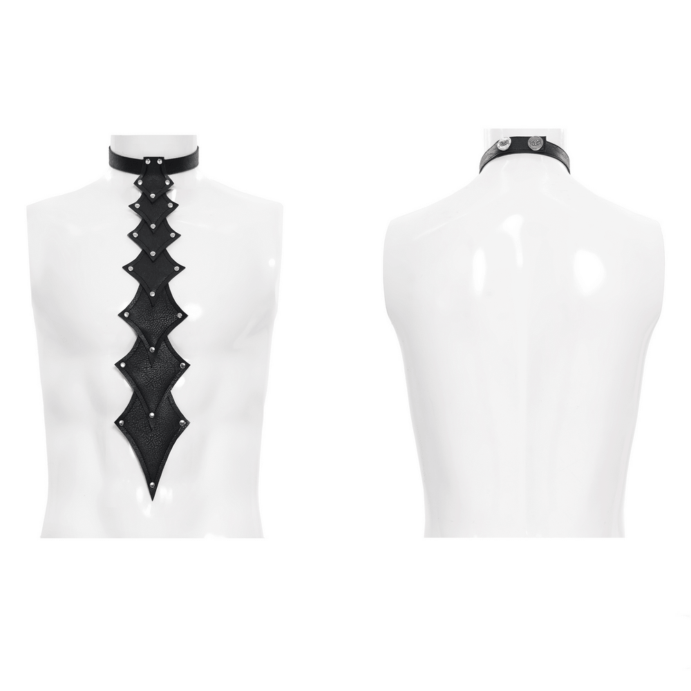 Black Rivet Gothic Choker Body Harness Neckwear