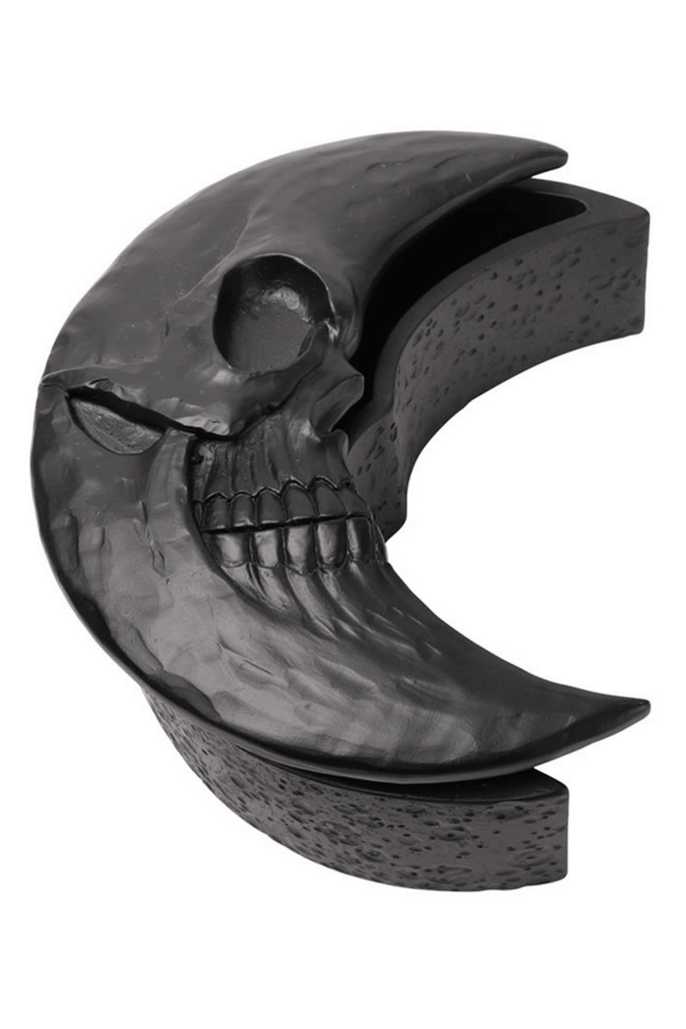 Black Skull Moon Crescent Jewelry Storage Box