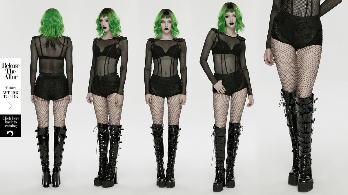 Black Snake-Print Punk Low Waist Lace-Up Shorts