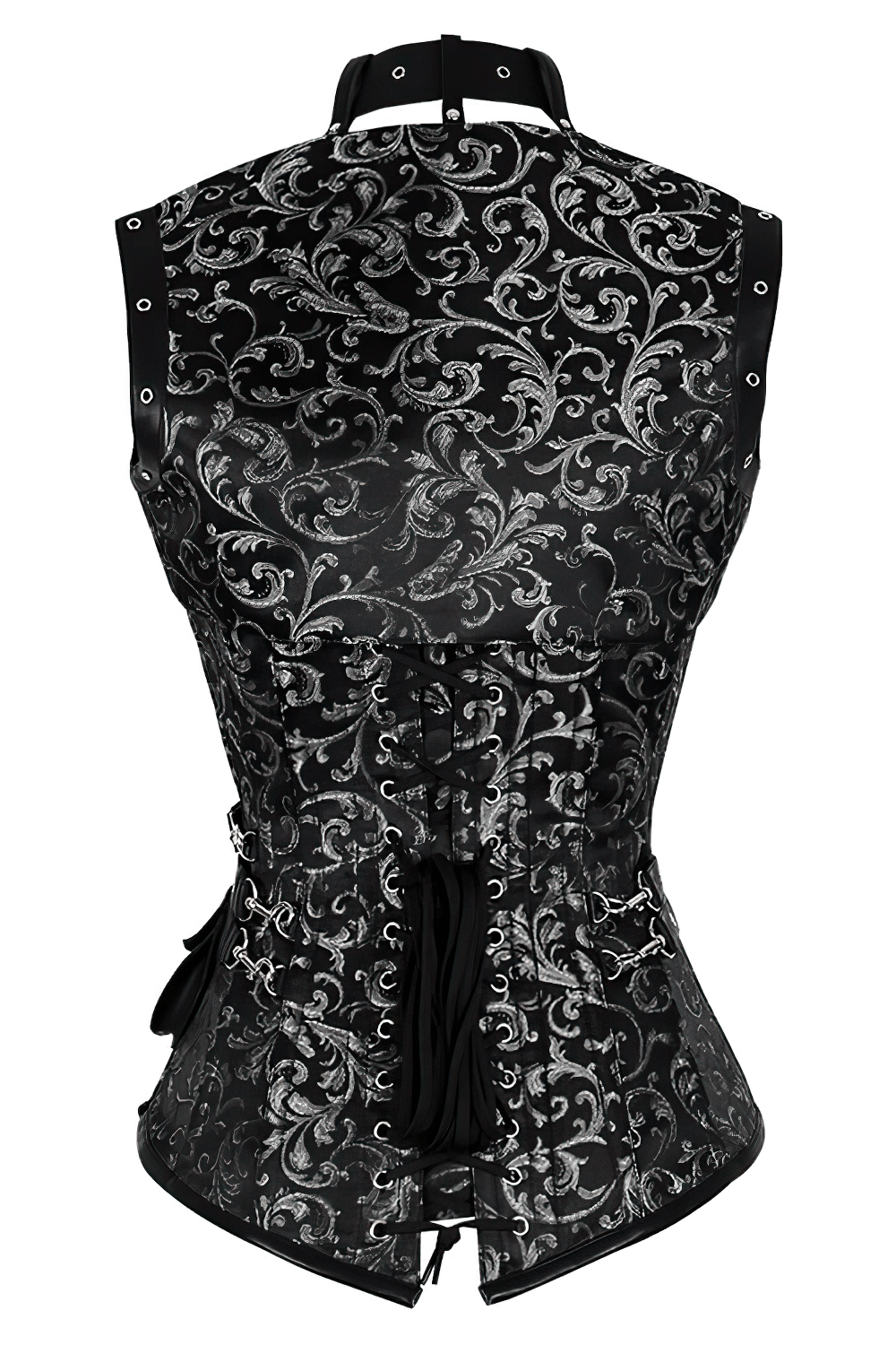 Black Steampunk Overbust Corset with Shrug Outfit