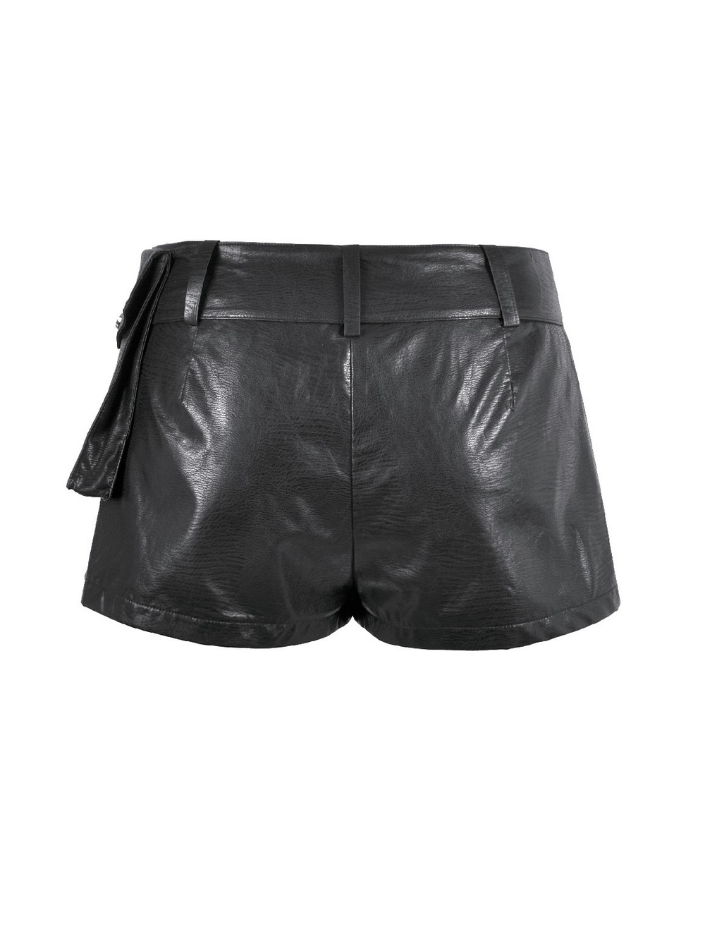 Bold Pleated Skirt Shorts with Belt and Cross Charm