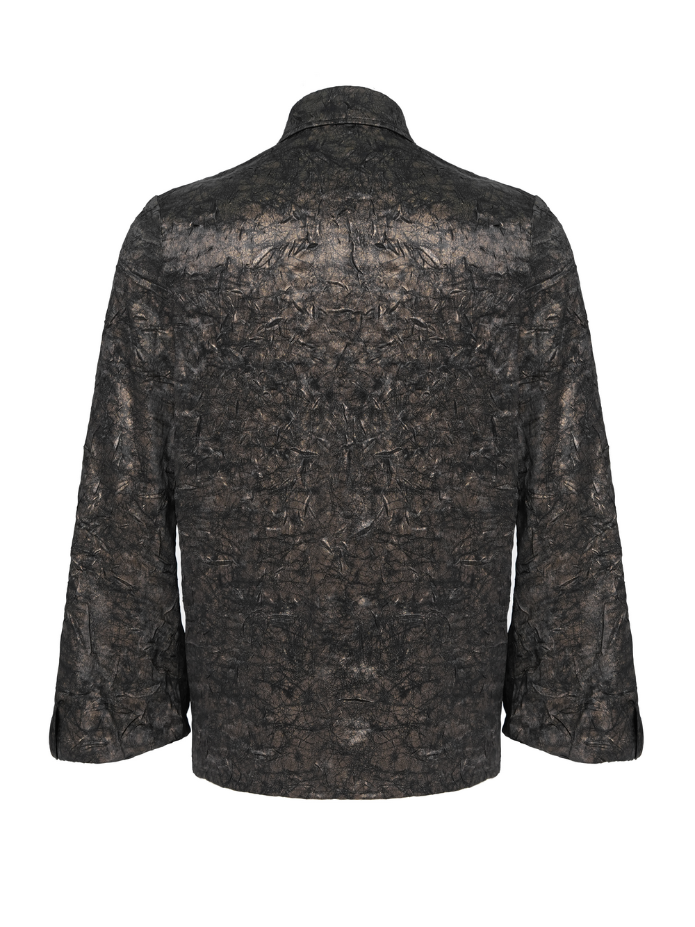 Chic Chain Shirt with Faux Leather Straps and Loops