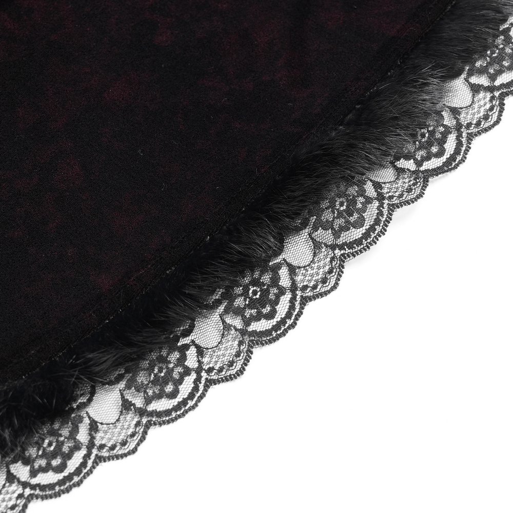 Chic Hooded Maxi Dress with Lace Sleeves and Corset Waist
