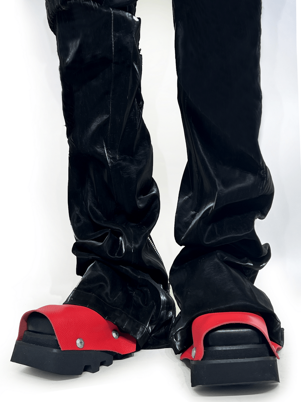 Chunky Platform Derby Shoes with Leather Overlay for Women