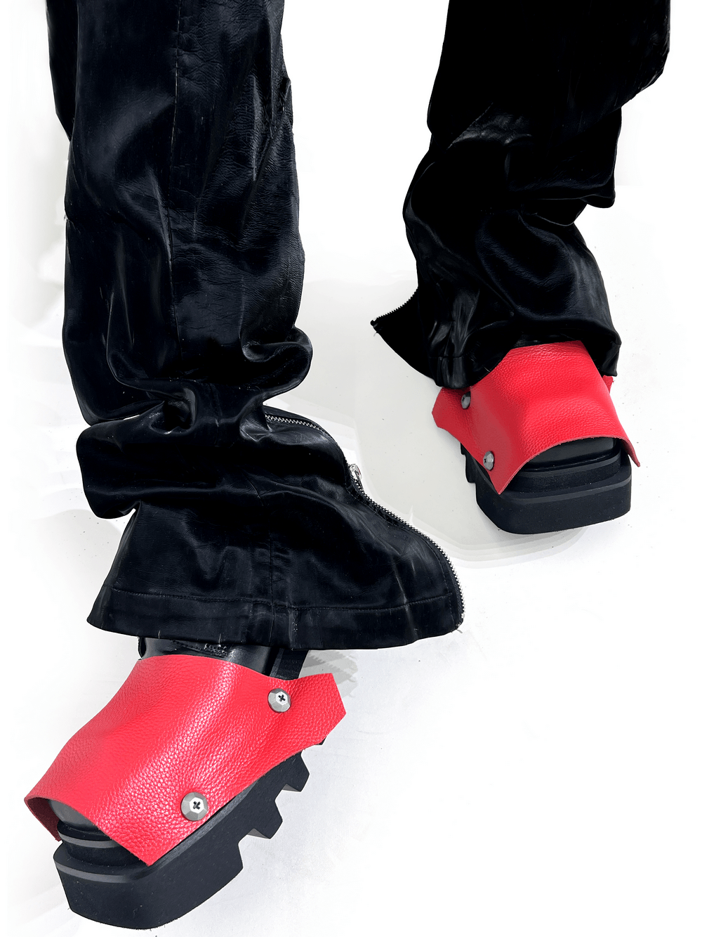 Chunky Platform Derby Shoes with Leather Overlay for Women