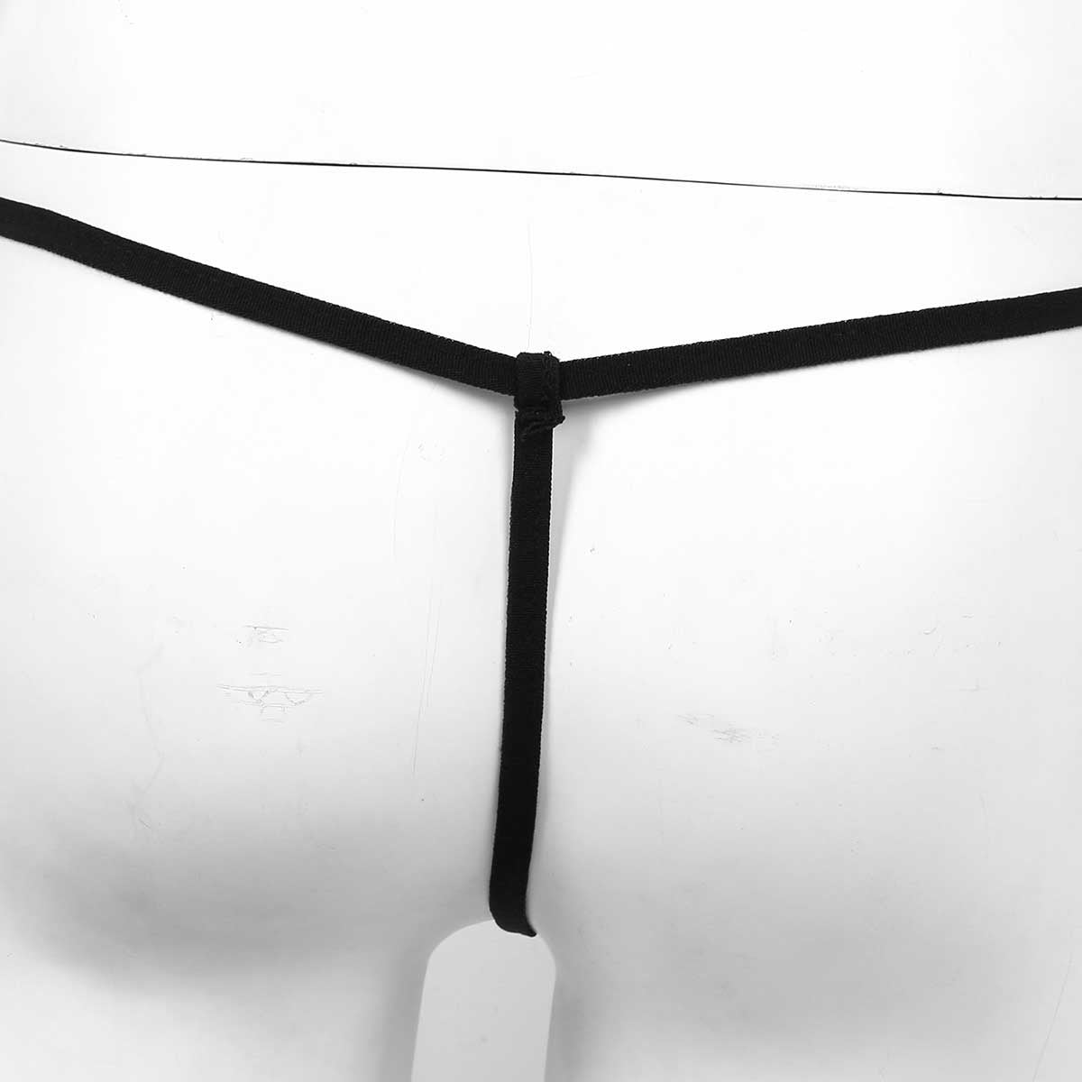 Cut Out Shoulders Keyhole Front Bodycon Mini Dress / Pole Dance Sexy Costume With G-String Briefs