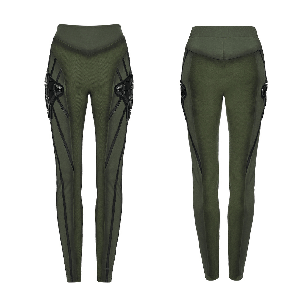 Cyberpunk Leggings with Futuristic Panel Design